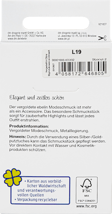 Creolen klassisch vergoldeter Modeschmuck ebelin