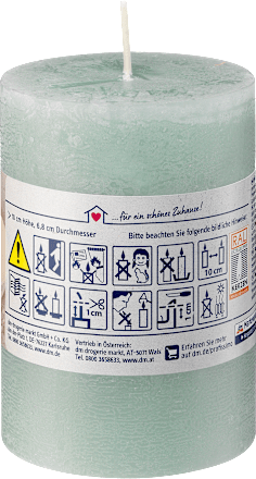 Kerze rustik 100/68 polargrün  Profissimo