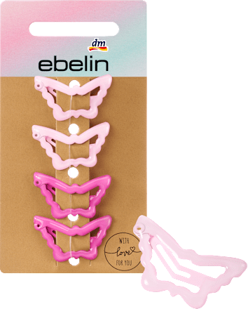 Haarclips Schmetterlinge rosa ebelin