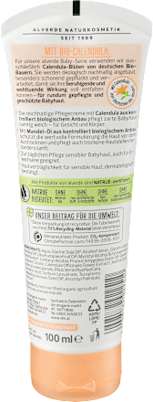 Baby Pflegecreme für Gesicht & Körper Bio-Calendula alverde BABY
