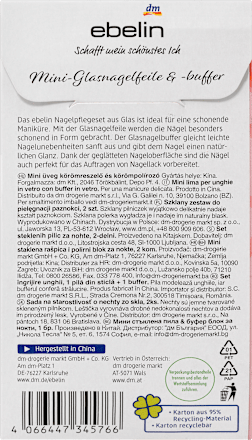 Glasnagelfeilen Set 2tlg Have a rosy day ebelin