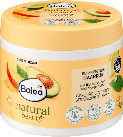 natural beauty kúra na vlasy bio avokádový olej & mangové máslo Balea