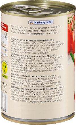 Bio olupljeni celi paradižniki v lastnem soku dmBio