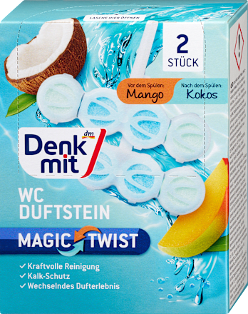 Zawieszka do WC Magic Twist Mango-Kokos Denkmit