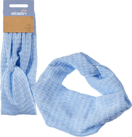 Haarband Turban-Style blau ebelin