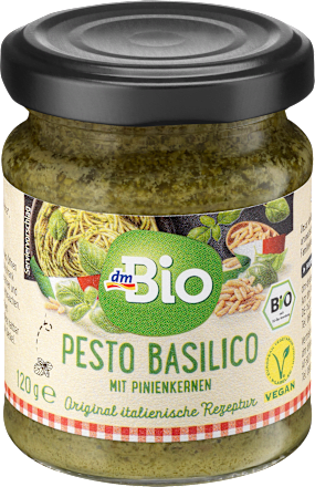 Pesto, Basilico mit Pinienkernen, vegan dmBio