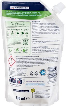 Spülmittel Konzentrat nat Pro Climate Denkmit
