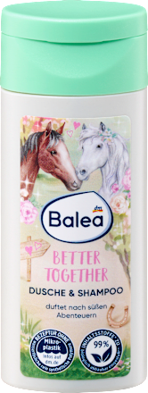 Gel za tuširanje in šampon za lase 2 v 1 Better Together, potovalna velikost Balea