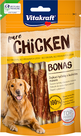 Dopolnilna hrana za pse – palčke s piščančjim mesom pure CHICKEN BONAS Vitakraft