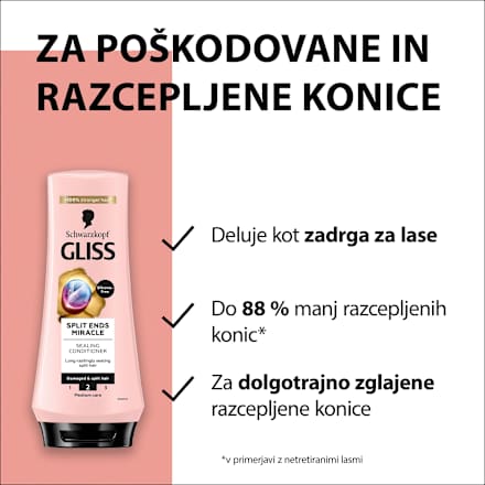 Balzam za lase Split Ends Miracle!  Schwarzkopf GLISS