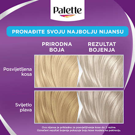 Boja za kosu – 9,5 - 1 srebrno-plava Palette INTENSIVE COLOR CREME