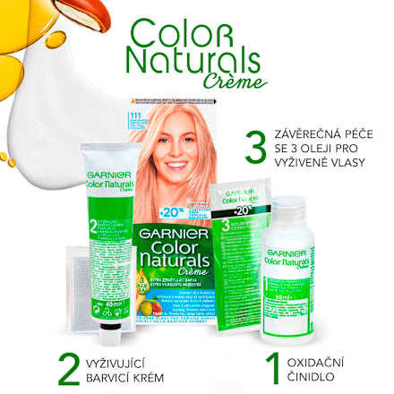 barva na vlasy Superzesvětlující popelavá blond 111 GARNIER Color naturals