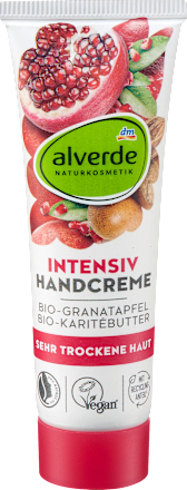 Handcreme Intensiv Bio-Granatapfel Bio-Karitébutter Reisegröße alverde NATURKOSMETIK