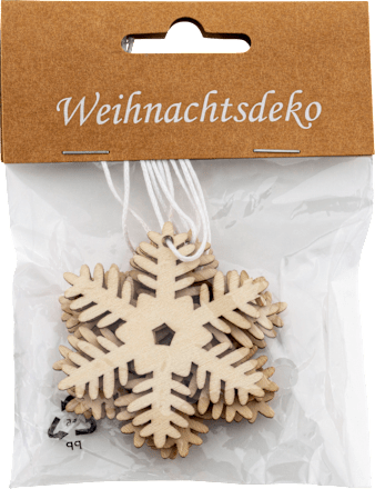 Christbaumschmuck Holzanhänger Schneeflocke KUWOPA