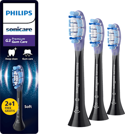Aufsteckbürsten G3 Premium Gum Care Schwarz Philips Sonicare