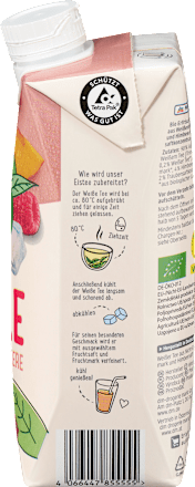 Bio jeges tea, fehér tea őszibarackvelővel és málnalével dmBio