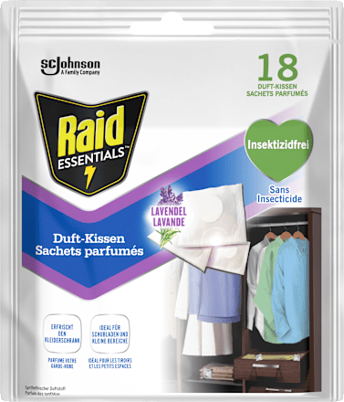 Mottenschutz Duft-Kissen Lavendel Raid ESSENTIALS
