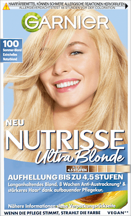 Nutrisse Creme aufhellende Pflege-Haarfarbe - Nr. 100 Sommerblond GARNIER NUTRISSE
