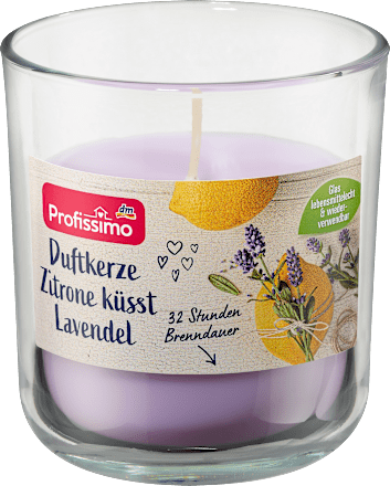 Duftkerze im Glas Zitrone küsst Lavendel Profissimo