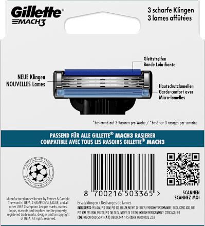 Rasierklingen Mach3 Gillette