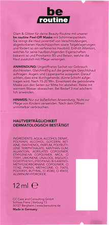 Glitzer Peel-Off-Gesichtsmaske BE ROUTINE