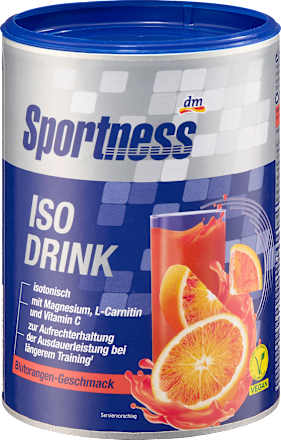 Instant prah za pripravo izotoničnega napitka, rdeča pomaranča Sportness