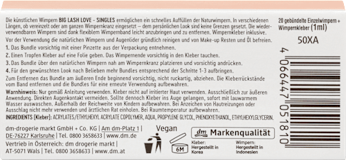 Umjetne trepavice - Big Lash Love Singles, 20 kom. trend !t up