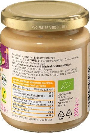Arašidový krém chrumkavý  dmBio