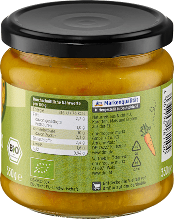 Pappa con riso e verdure, 3+ anni dmBio