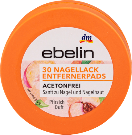 Nagellackentfernerpads Pfirsich Duft ebelin