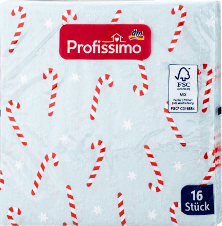 Servietten Zuckerstangen (33x33 cm) Profissimo