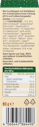 Bliss Balls Lebkuchen dmBio