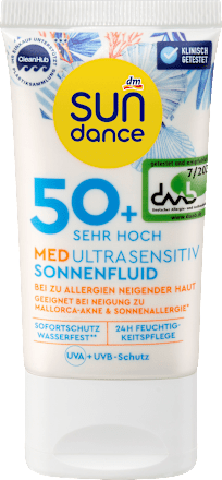 Med Ultra Sensitiv fluid za sunčanje, SPF 50+ SUNDANCE