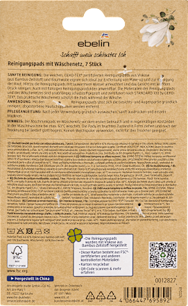 Dischetti lavabili per il viso, con retina ebelin