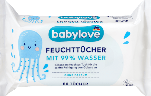 Влажни кърпи с 99% вода babylove