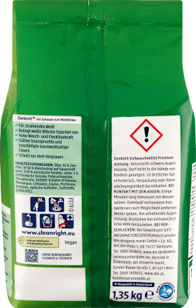 Detergent rufe albe pudră Ultra 20 spălări Denkmit