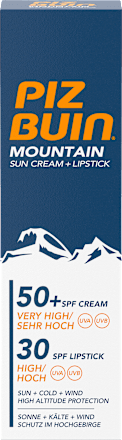 Sonnencreme + Lippenpflege Kombi Mountain LSF 50 PIZ BUIN