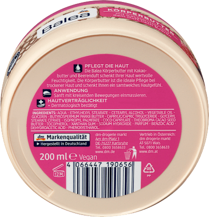 Körperbutter Kakao und Beere Balea