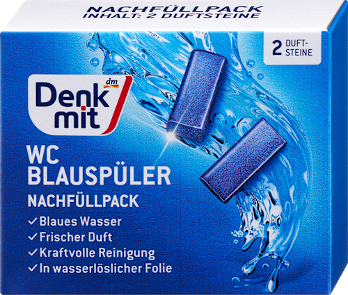 Plavi kamen za WC šolju - dopuna, 2x40g Denkmit