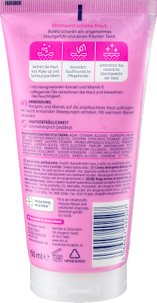 Kímélő arclemosó krém száraz és érzékeny bőrre, mandulaolajjal és E-vitamin-gyöngyökkel Balea