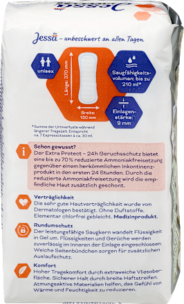 Higienski vložki Extra Plus, srednja inkontinenca Jessa DISKRET