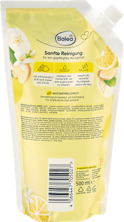 Cremeseife Ginger & Lemon Nachfüllbeutel Balea