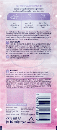Gesichtsmaske Peel-Off Glow (2 x 8 ml) Balea
