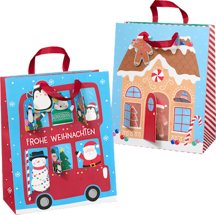 Ukrasna kesa za poklone - autobusa ili kućica od medenjaka, maxi, visoka, više vrsta Profissimo