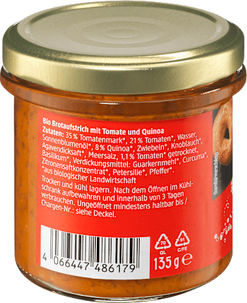 Brotaufstrich Tomate & Quinoa dmBio
