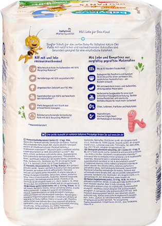 nature pelene gaćice junior vel. 5 (12 - 17 kg) babylove nature