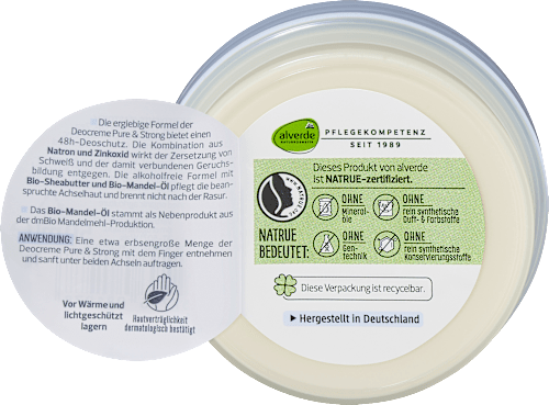 Deodorante in crema Pure & Strong alverde