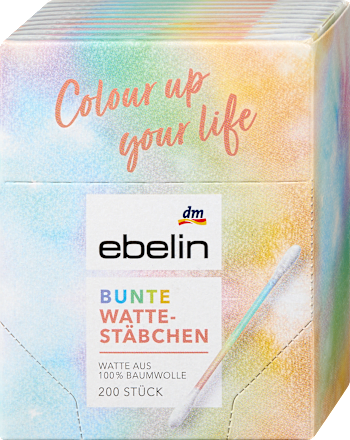 Bastoncini in cotone colorati ebelin
