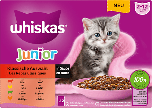 Nassfutter Katze Junior Klassische Auswahl Whiskas
