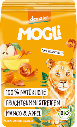 Kindersnack Obst Mango Streifen mit Apfel ab 3 Jahren MOGLi
